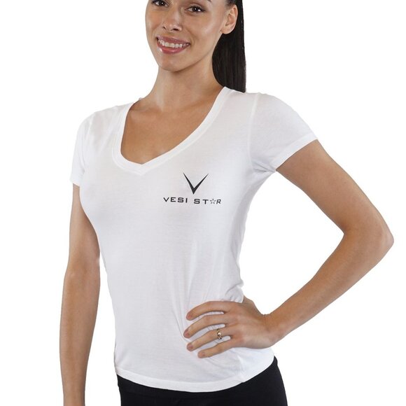 Vesi Star Tops - Cotton Slim Fit T-shirts V- neck short sleev